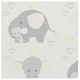 Elephant Gult Safari Animal Nursery Baby Neutralt Tyg