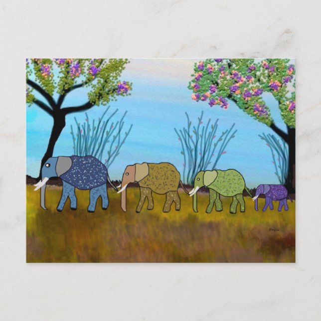 Elephant Habitat-vykort Vykort (Framsida)