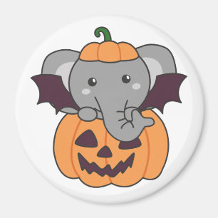 Elephant Halloween Pumpkin Fladdermus Costume Magnet