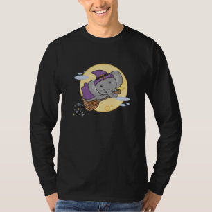 Elephant Halloween Witch Kids Witches Costume T Shirt