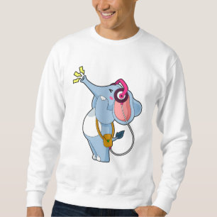 Elephant Headphone Music Lång Ärmad Tröja