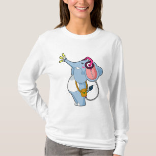 Elephant Headphone Music T Shirt
