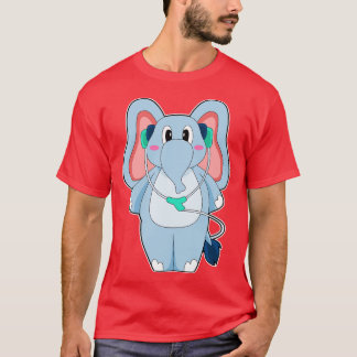 Elephant Headphone Music T Shirt