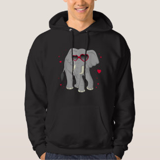 Elephant Heart Glasses Kids Elephant Shirt Valenti Hoodie
