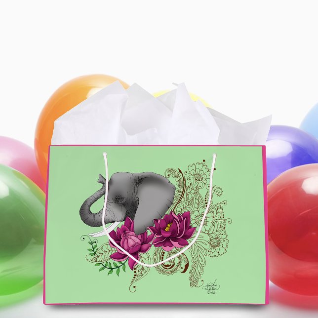 Elephant Henna Lotus Flowers (Skapare uppladdad)