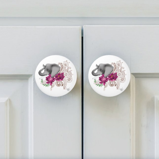 Elephant Henna Lotus Flowers Knopp (Skapare uppladdad)