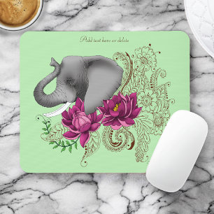 Elephant Henna Lotus Flowers Musmatta