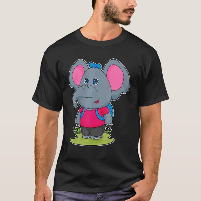 Elephant Hiker-ryggsäck T Shirt (Framsida)
