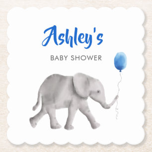 Elephant Holding Balloon Baby Shower Papper Underl Underlägg Papper