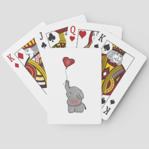 Elephant Holding Balloon Spel Kort