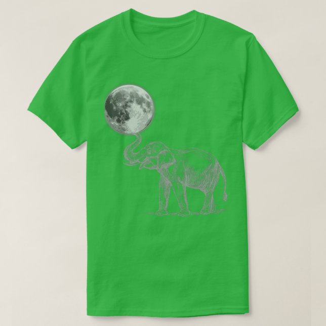 Elephant Holding Up The Moon  T Shirt (Design framsida)