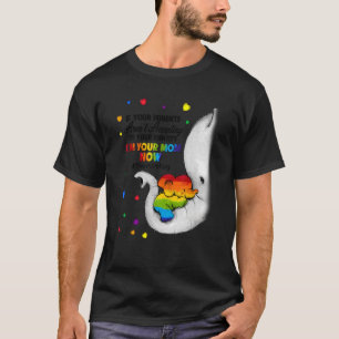 Elephant I är din Mamma nu LGBT-fria Mamma Hugs HB T Shirt