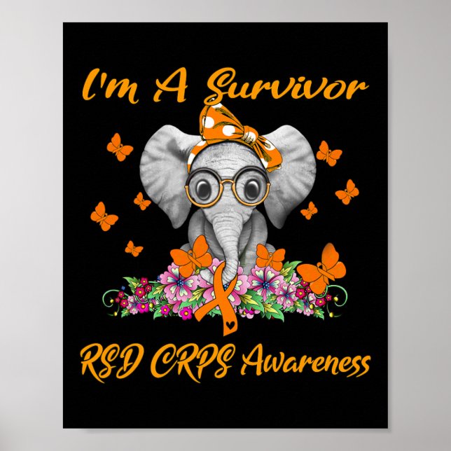 Elephant I är en överlevande RSD Crps Awareness Poster (Framsidan)