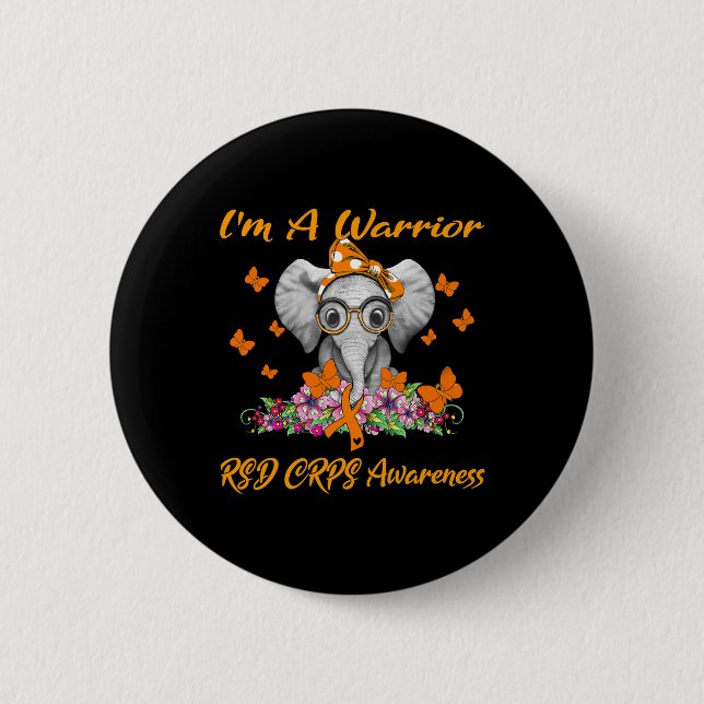 Elephant I är Warrior Rsd Crps Awareness Knapp (Framsida)