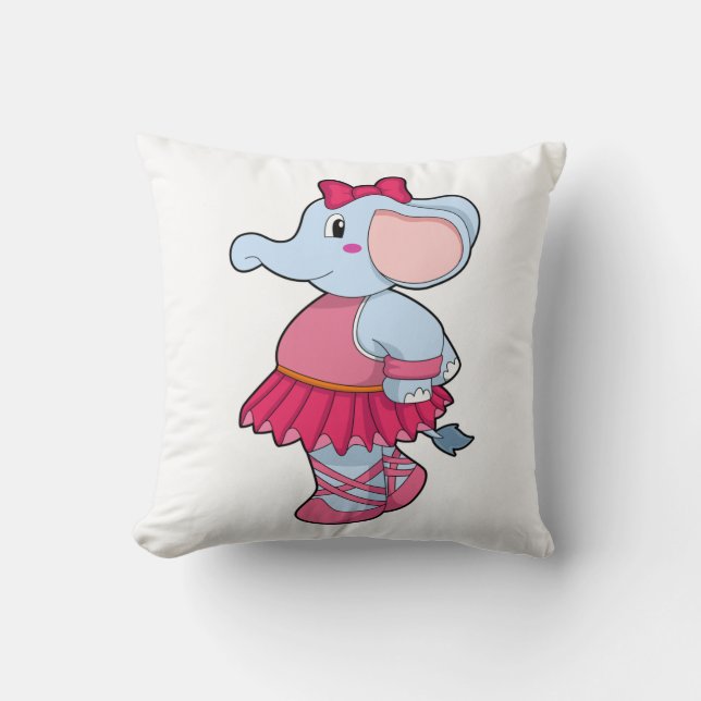 Elephant i Ballet med Skirt Kudde (Framsida)