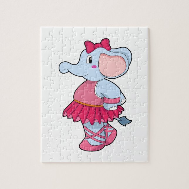 Elephant i Ballet med Skirt Pussel (Vertikal)