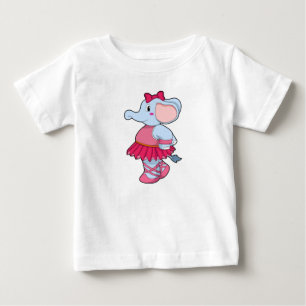 Elephant i Ballet med Skirt T Shirt