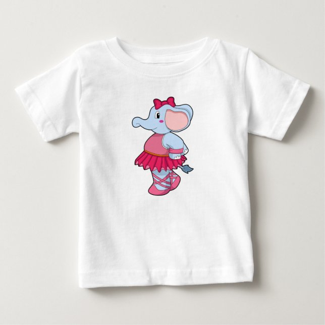 Elephant i Ballet med Skirt T Shirt (Framsida)