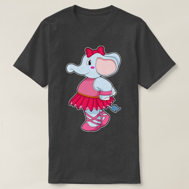 Elephant i Ballet med Skirt T Shirt (Design framsida)
