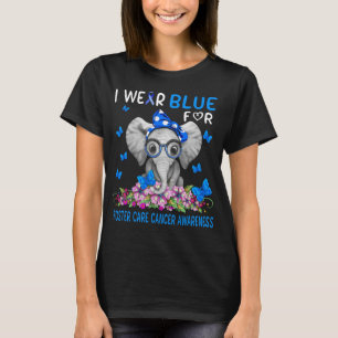 Elephant I Bära Blue for Foster Care Awareness T Shirt