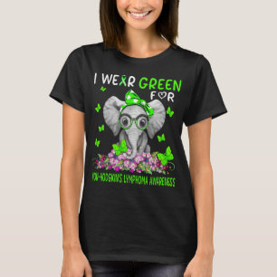 Elephant I Bära Grönt för non-Hodgkins lymphoma T Shirt