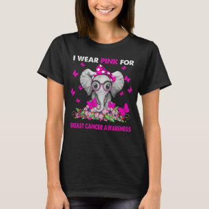 Elephant I bära Rosa for Breast Cancer Awareness T Shirt