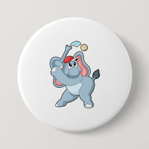 Elephant i Baseball Knapp