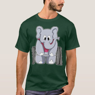 Elephant i Bodybuilding med Barbell T Shirt