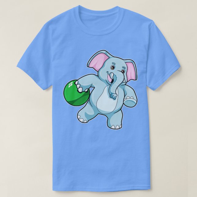 Elephant i Bowling med Bowling ball 1 T Shirt (Design framsida)