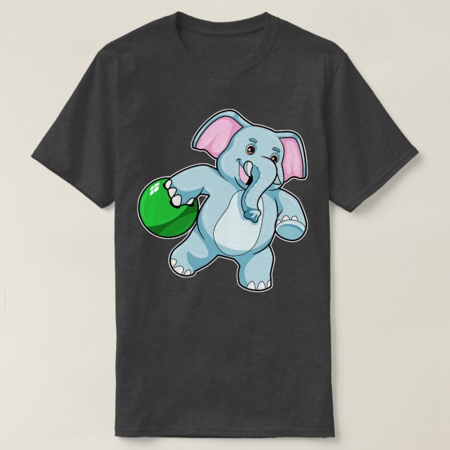 Elephant i Bowling med Bowling ball 2 T Shirt (Design framsida)