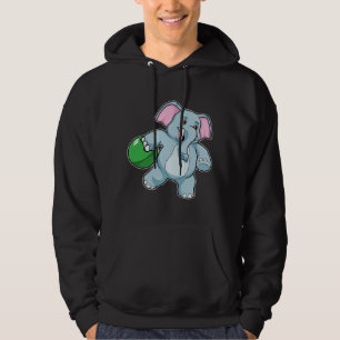 Elephant i Bowling med Bowling ball Hoodie