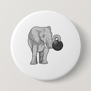 Elephant i Bowling med Bowling ball Knapp