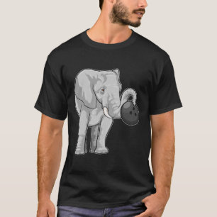 Elephant i Bowling med Bowling ball T Shirt