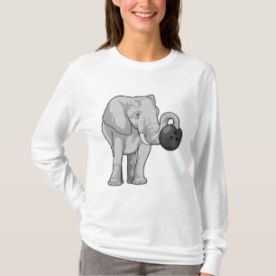 Elephant i Bowling med Bowling ball T Shirt