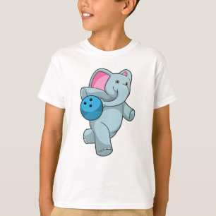 Elephant i Bowling med Bowling ball T Shirt