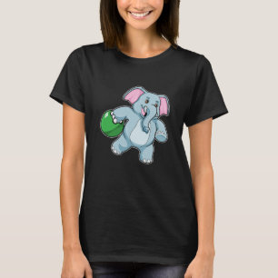 Elephant i Bowling med Bowling ball T Shirt