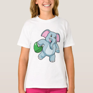 Elephant i Bowling med Bowling ball T Shirt
