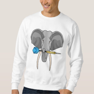 Elephant i Darts med Dart Lång Ärmad Tröja