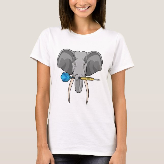 Elephant i Darts med Dart T Shirt (Framsida)