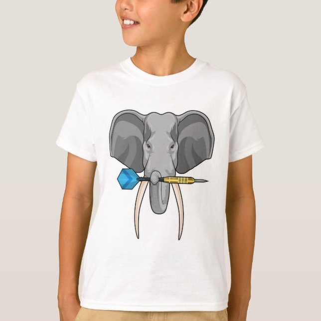 Elephant i Darts med Dart T Shirt (Framsida)