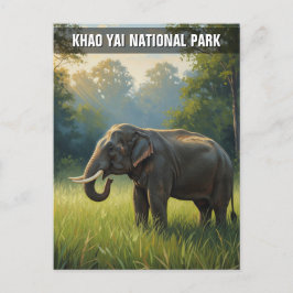 Elephant i Khao Yai nationalpark Thailand Vykort