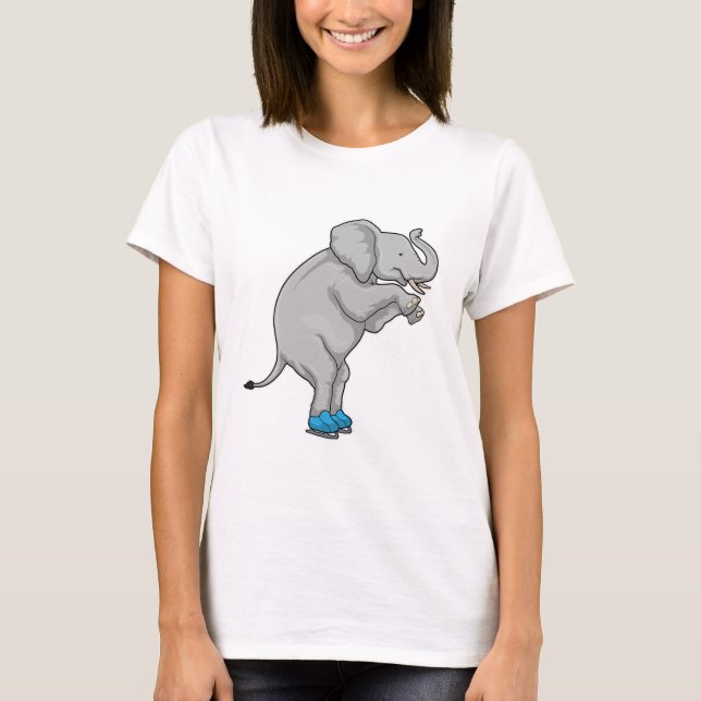 Elephant Ice skridskor T Shirt (Framsida)