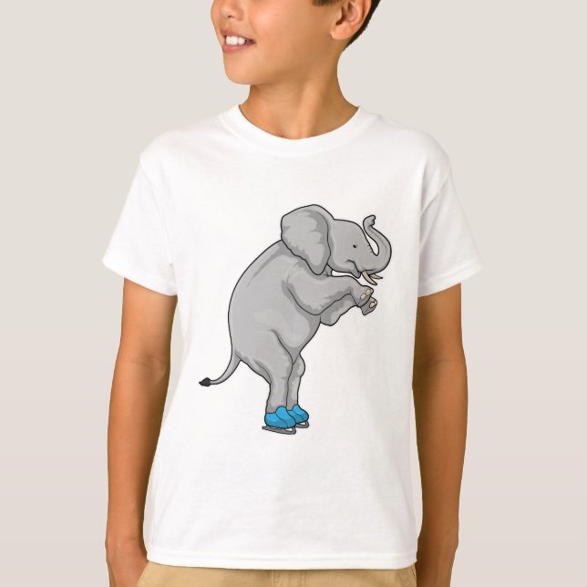 Elephant Ice skridskor T Shirt (Framsida)