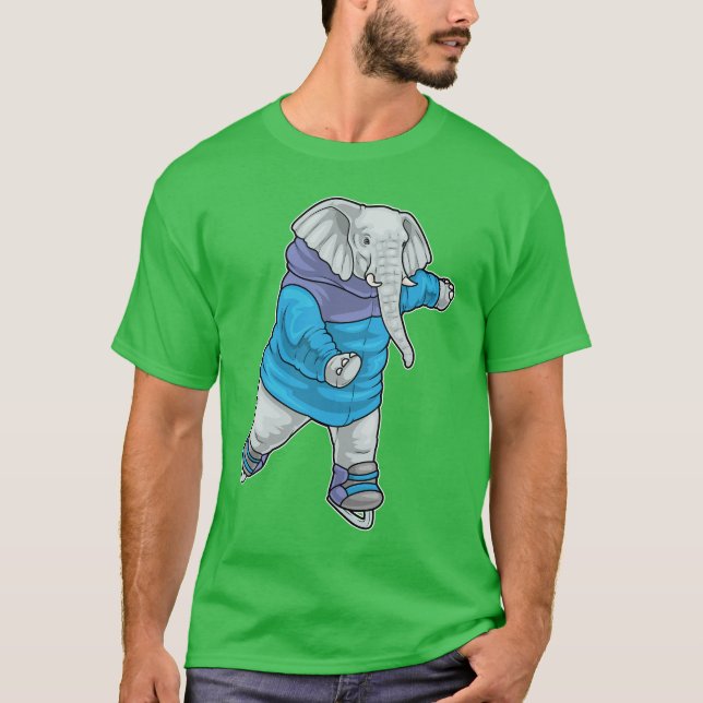 Elephant Ice skridskor T Shirt (Framsida)