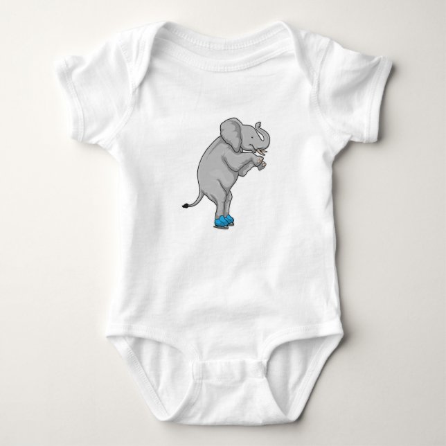 Elephant Ice skridskor T Shirt (Framsida)