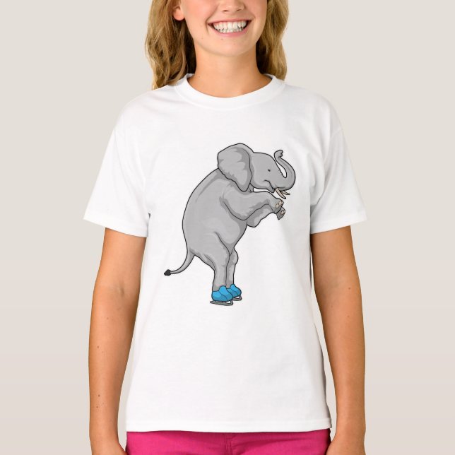 Elephant Ice skridskor T Shirt (Framsida)