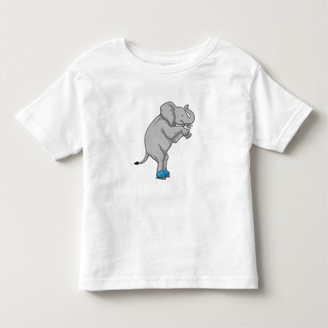 Elephant Ice skridskor T Shirt (Framsida)