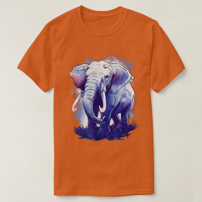Elephant Illustration African Elephant Animal Lov T Shirt (Design framsida)