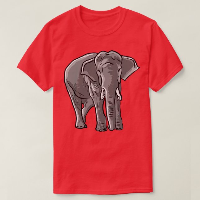 Elephant Illustration T Shirt (Design framsida)