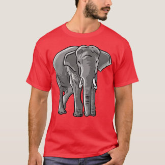 Elephant Illustration T Shirt